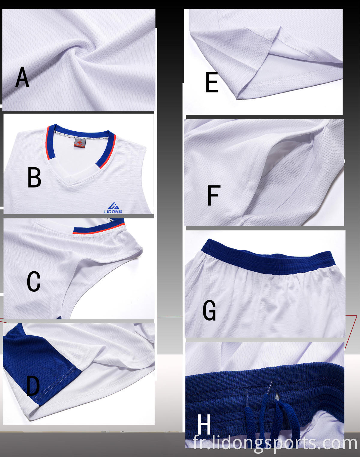 Imprimer les uniformes de basket-ball des maillots personnalisés d'équipe d'équipe d'équipe de basket-ball